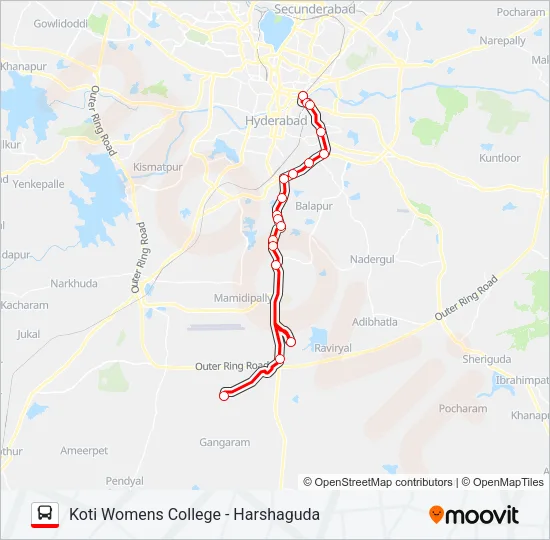 253H Bus Line Map