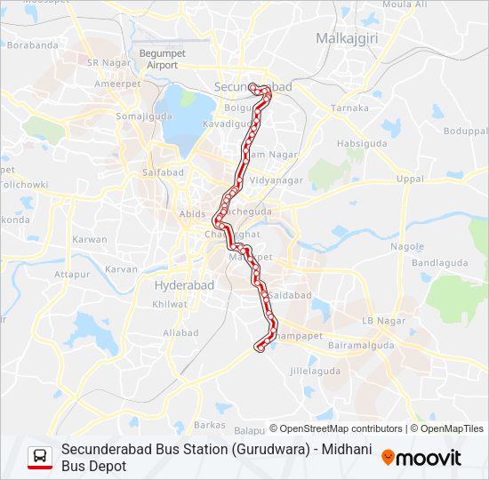 1DS Bus Line Map