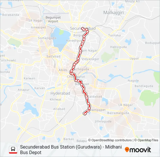 1DS Bus Line Map
