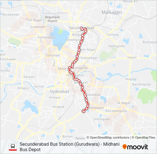 1DS Bus Line Map