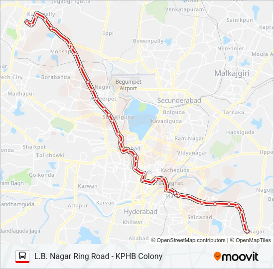 187D/L Bus Line Map