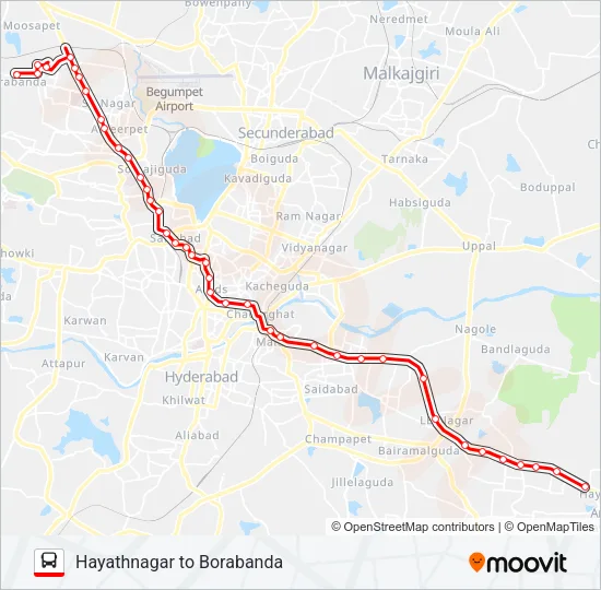 158F/299 Bus Line Map