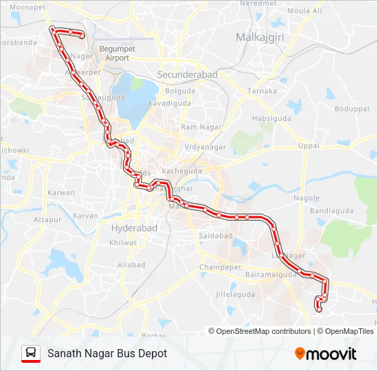 158V Bus Line Map