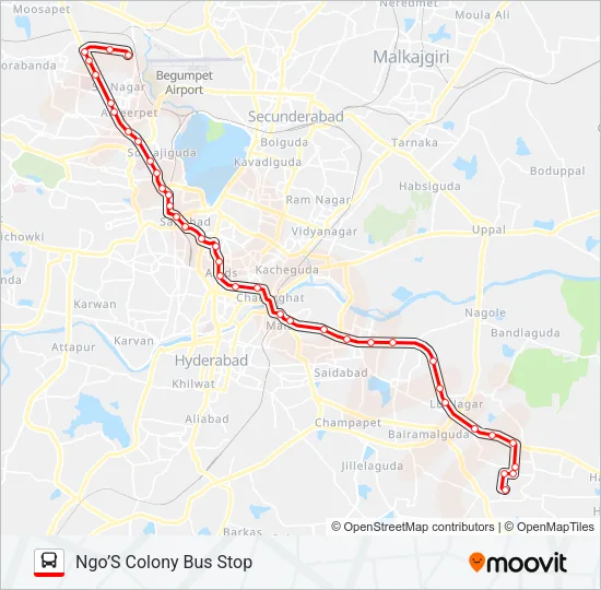 158V Bus Line Map