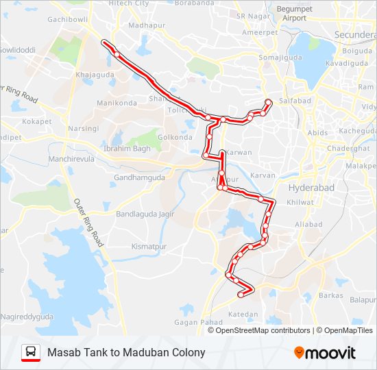 95 bus Line Map