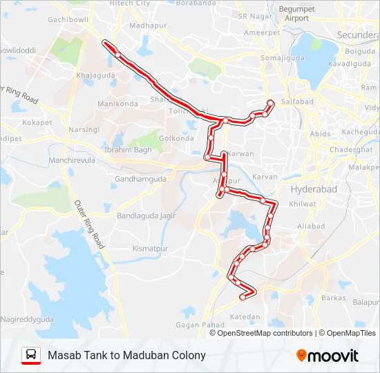 95 Bus Line Map