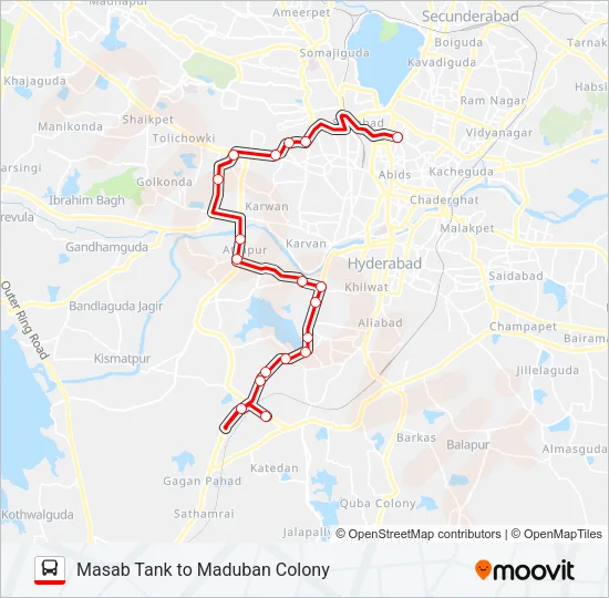 95 Bus Line Map