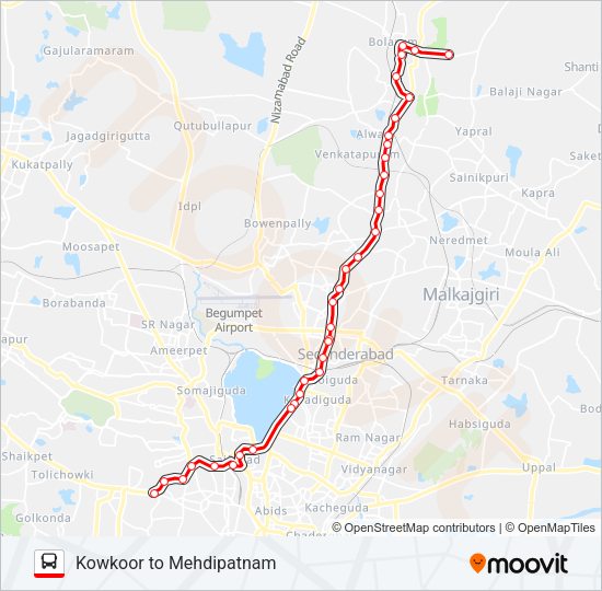 5R Bus Line Map