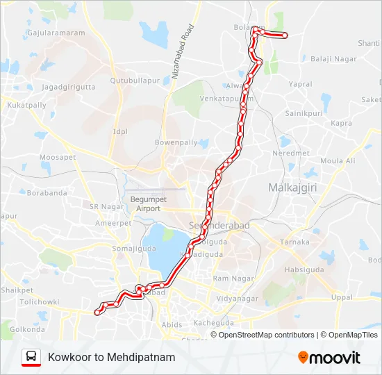 5R Bus Line Map
