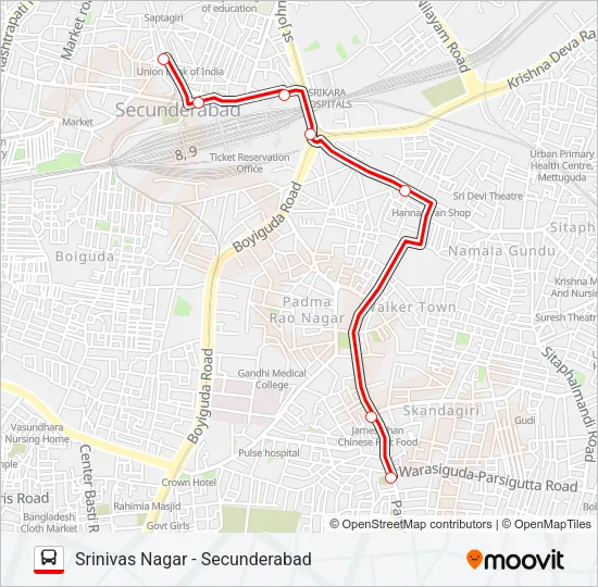 30S Bus Line Map