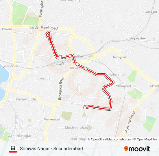 30S Bus Line Map