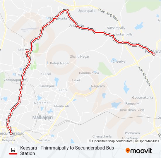 211C bus Line Map