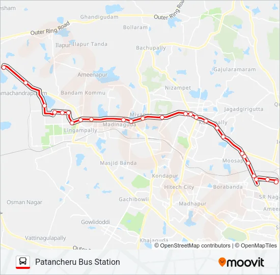 223S Bus Line Map