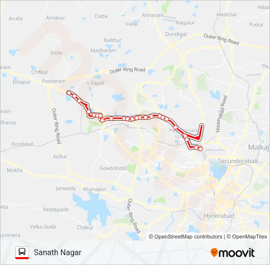 223S Bus Line Map