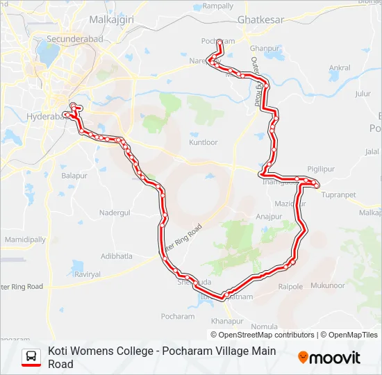 277P Bus Line Map