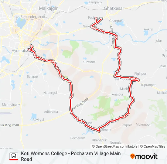 277P Bus Line Map