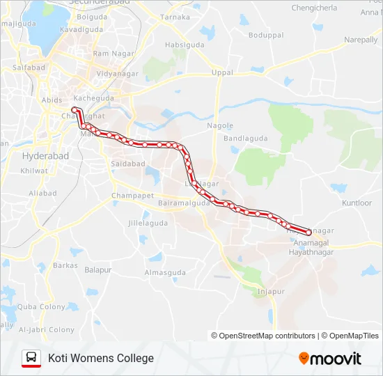 201 Bus Line Map