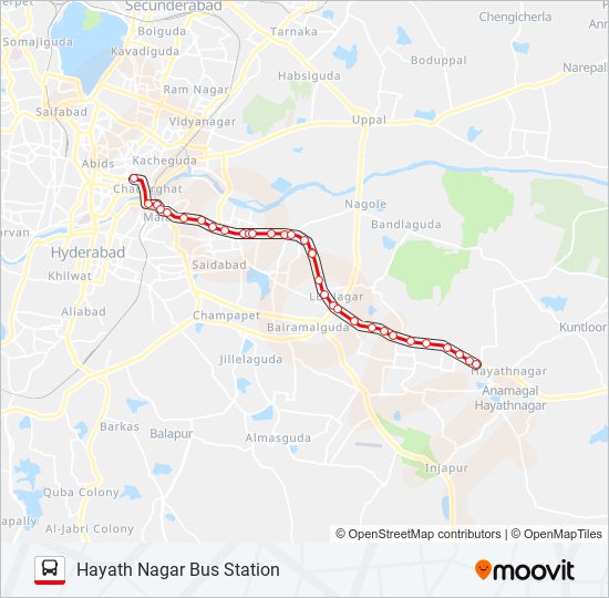 201 bus Line Map