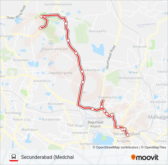 272S Bus Line Map