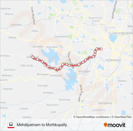 288X Bus Line Map