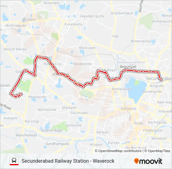 10W Bus Line Map