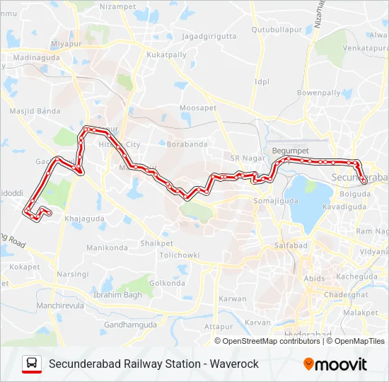 10W Bus Line Map