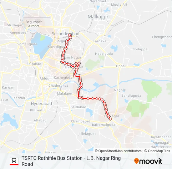 107VR Bus Line Map
