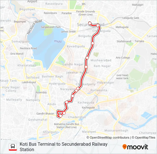 1K Bus Line Map