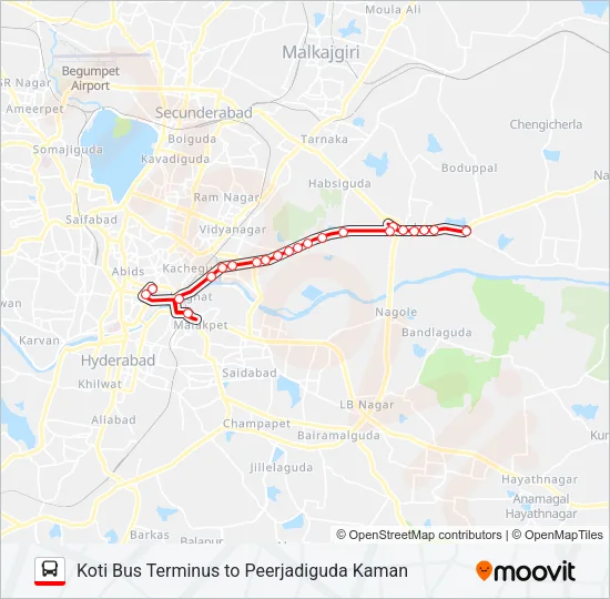 283T Bus Line Map
