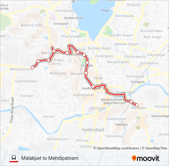 98 bus Line Map