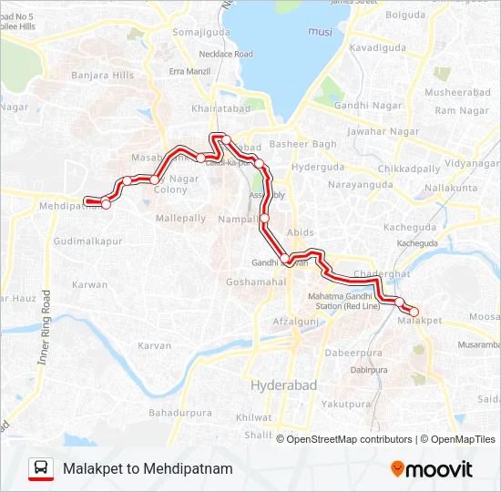 98 Bus Line Map