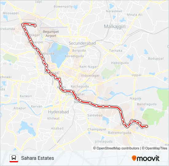158D/L Bus Line Map