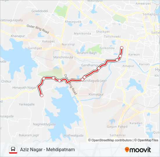 288Z Bus Line Map