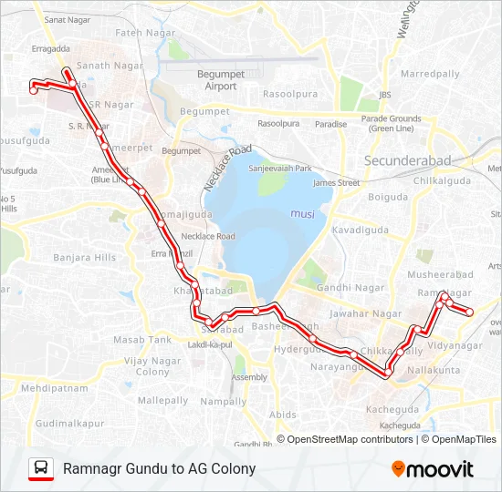 190AG Bus Line Map