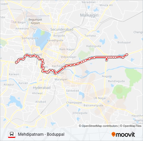 115M-1 Bus Line Map