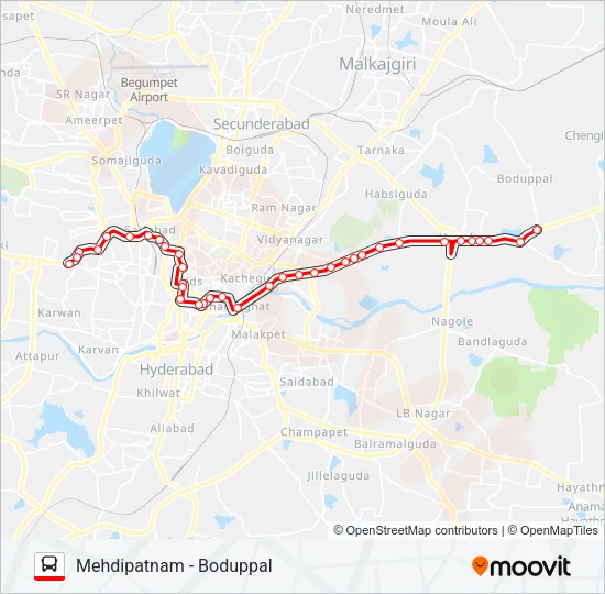 115M-1 Bus Line Map