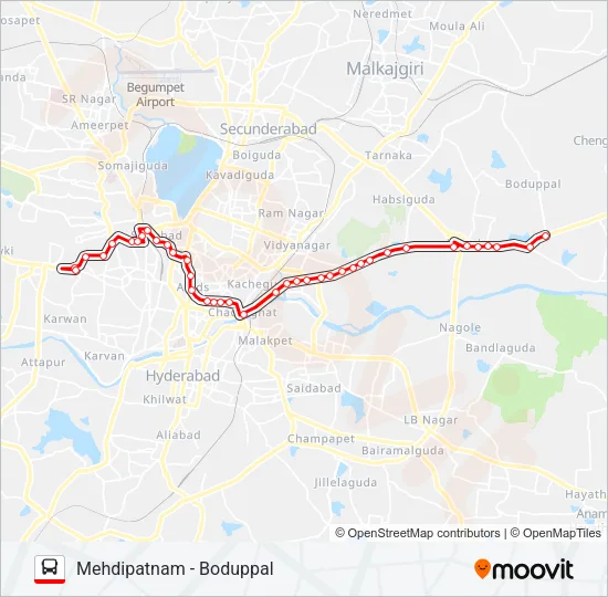 115M-1 Bus Line Map