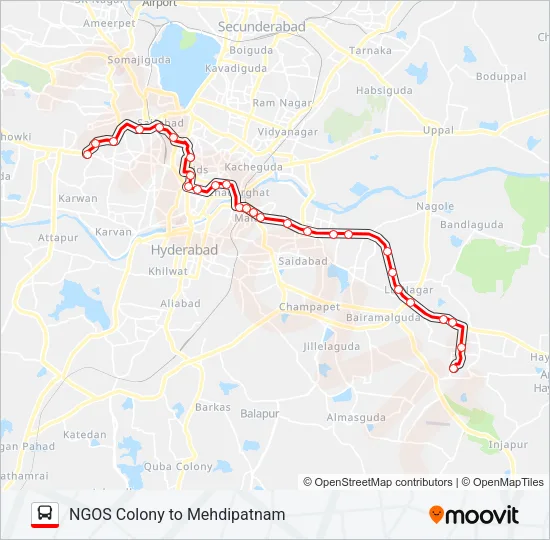 156V Bus Line Map