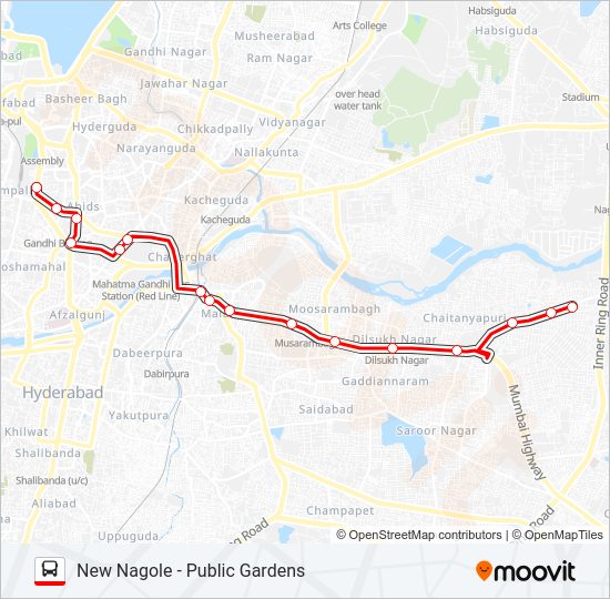 96N bus Line Map