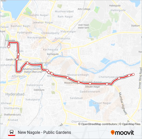 96N bus Line Map