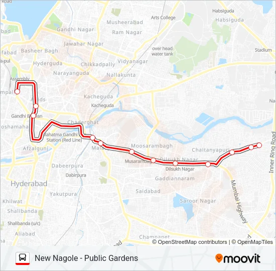 96N Bus Line Map