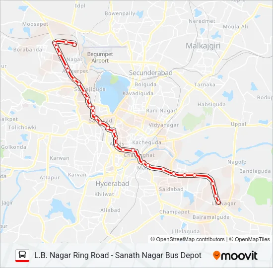 158L Bus Line Map