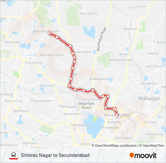 171C Bus Line Map