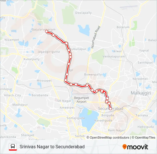 171C Bus Line Map