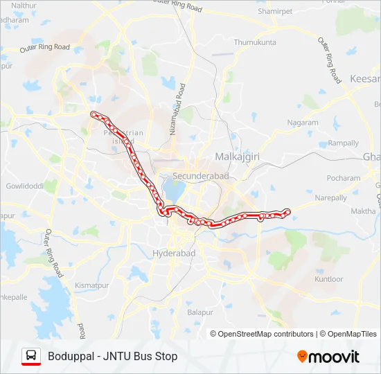 113K/J-2 Bus Line Map