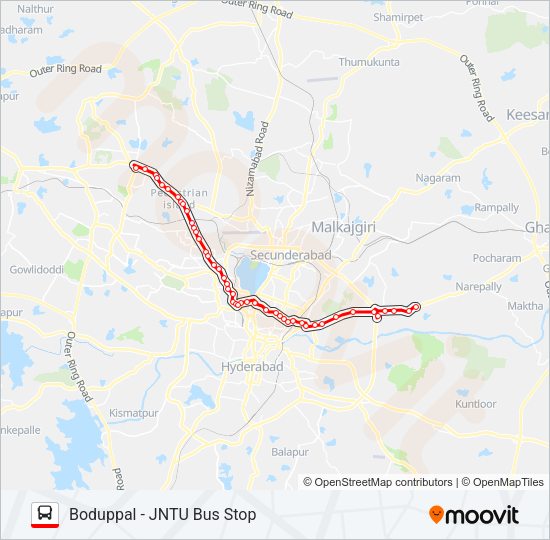 113K/J-2 Bus Line Map