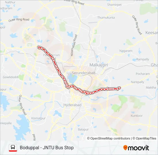 113K/J-2 Bus Line Map