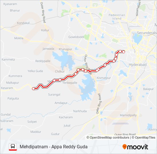 National Highway 163 Route Map 288C Route: Schedules, Stops & Maps - Appa Reddy Guda (Updated)