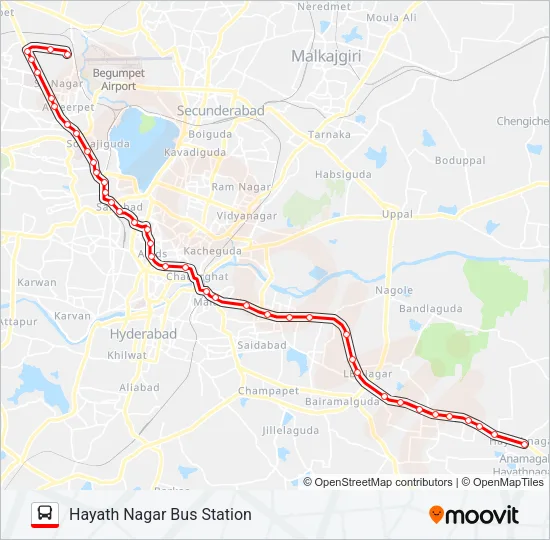 158/299 Bus Line Map