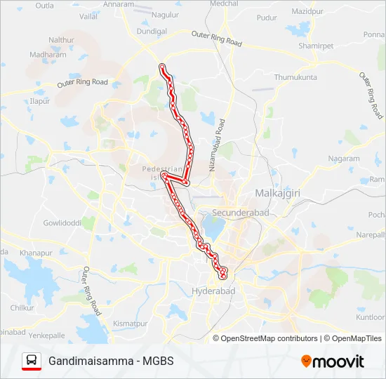 9K/272G Bus Line Map
